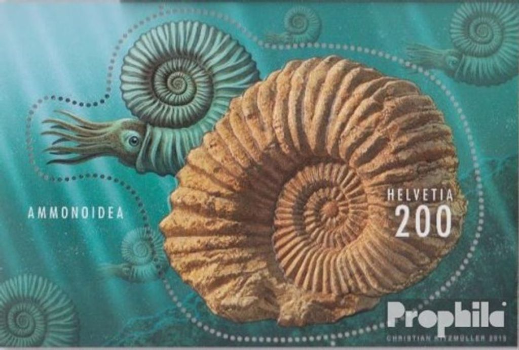 Briefmarken Schweiz 2015 Mi Block59 (kompl.Ausg.) gestempelt Ammonit