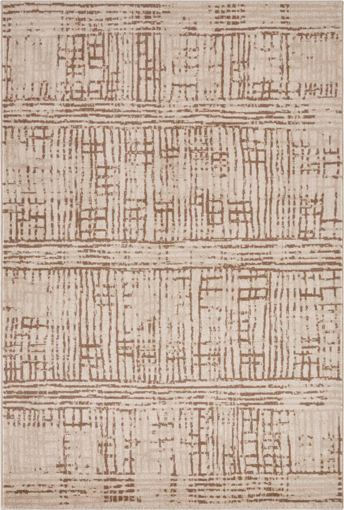 Tapis à poils courts crème et marron - Hanse Home Terrain Designer 120x170
