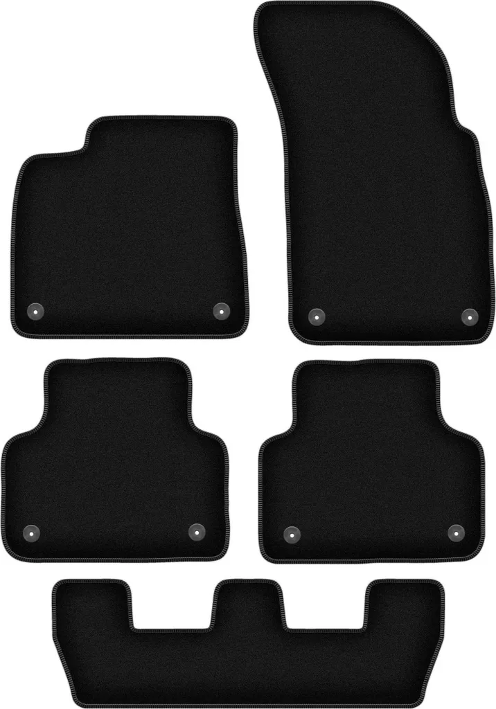 Tappetini Audi Q7 II 7 Posti in Velluto Nero - Set 5 Pezzi su Misura