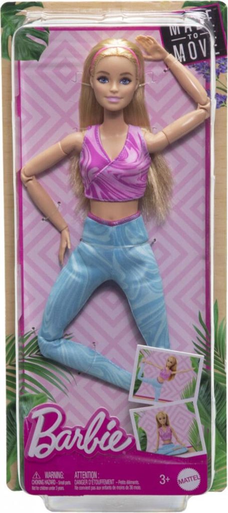 Mattel HRH27 - Barbie - Made to Move - Barbie mit Gelenken Produktbild 