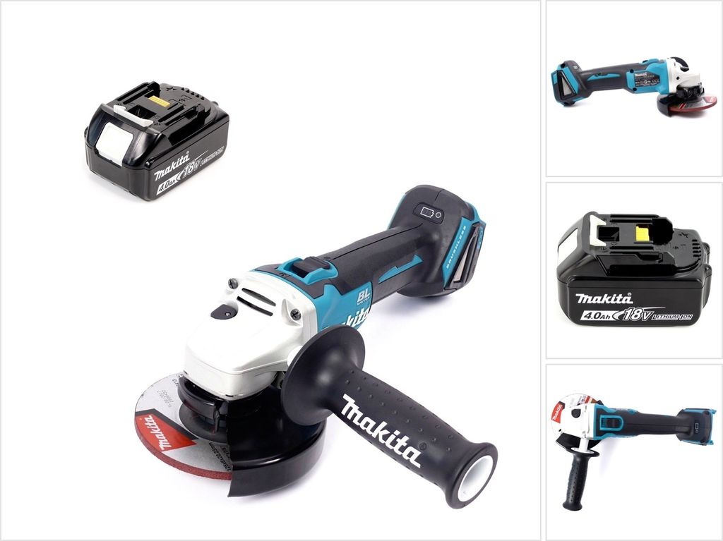 Makita DGA 504 M1 Akku Winkelschleifer 18V 125mm Brushless + 1x Akku 4,0Ah - ohne Ladegerät