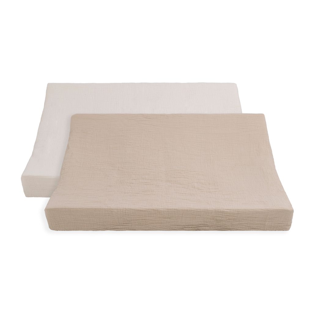 Baby's Only Wickelauflagenbezug Tender - 2-pack - Beige/Linen - 45x70 cm
