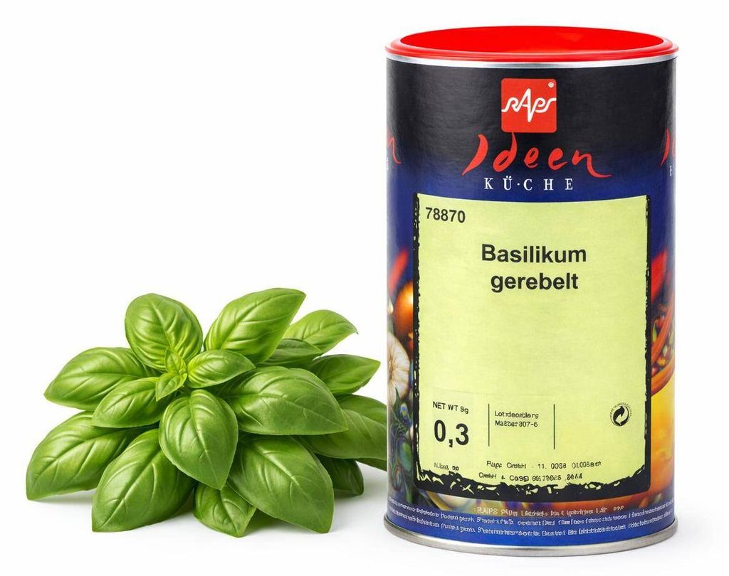Raps - Basilikum Gerebelt Würzung, 160 g Dose
