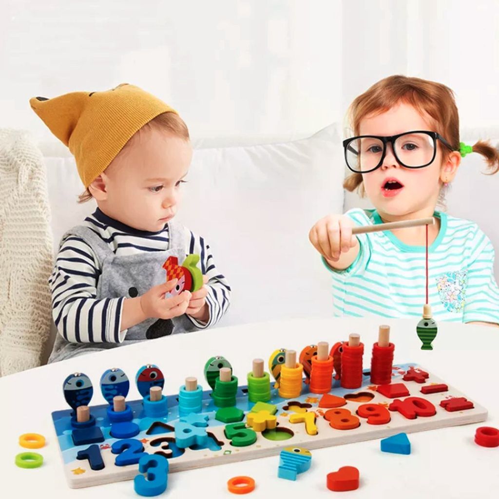 Montessori-Spielzeug – Kinderspielzeug – Lernspielzeug ab 4 Jahren – Holzspielzeug – Sinnesspielzeug – Jungen und Mädchen – Busy Board