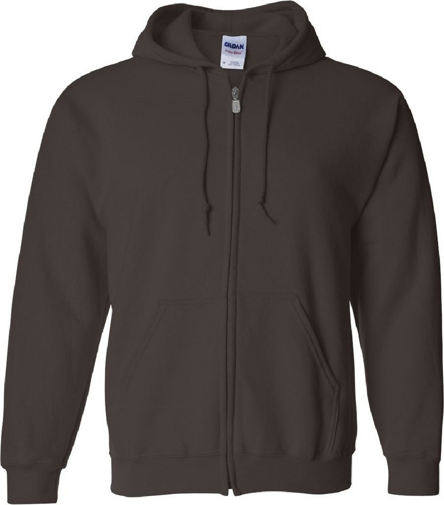 Gildan Heavy Blend Kapuzenjacke BC471 (2XL) (Dunkles Schokobraun)