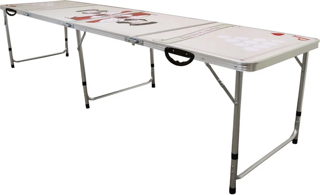 Table de bière Pong aluminium légère et résistante aux éclaboussures 240cm