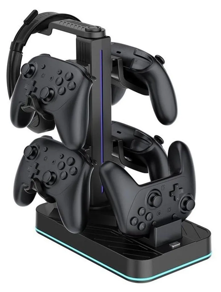 Station de charge pour manette Nintendo Switch 2 avec support casque - 4