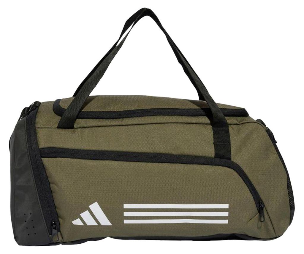 Adidas - Reisetasche "Essentials", 3 Streifen PP3739 (20 cm x 40 cm x 18 cm) (Schwarz/Grün)