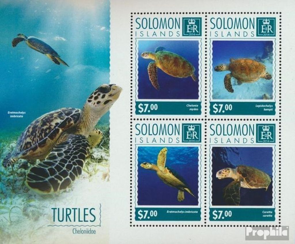 Briefmarken Salomoninseln 2014 Mi 2822-2825 Kleinbogen Produktbild 