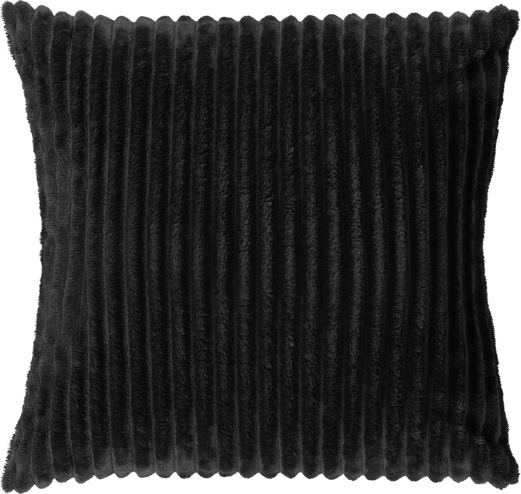 Dutch Decor Dekokissen Mart 45x45 cm Schwarz Unifarben