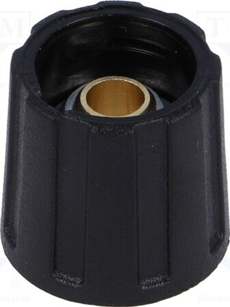 1x Drehknopf ohne Anzeige ØAchse: 6,35mm Ø16x15,5mm schwarz A2516630 Drehknöpfe