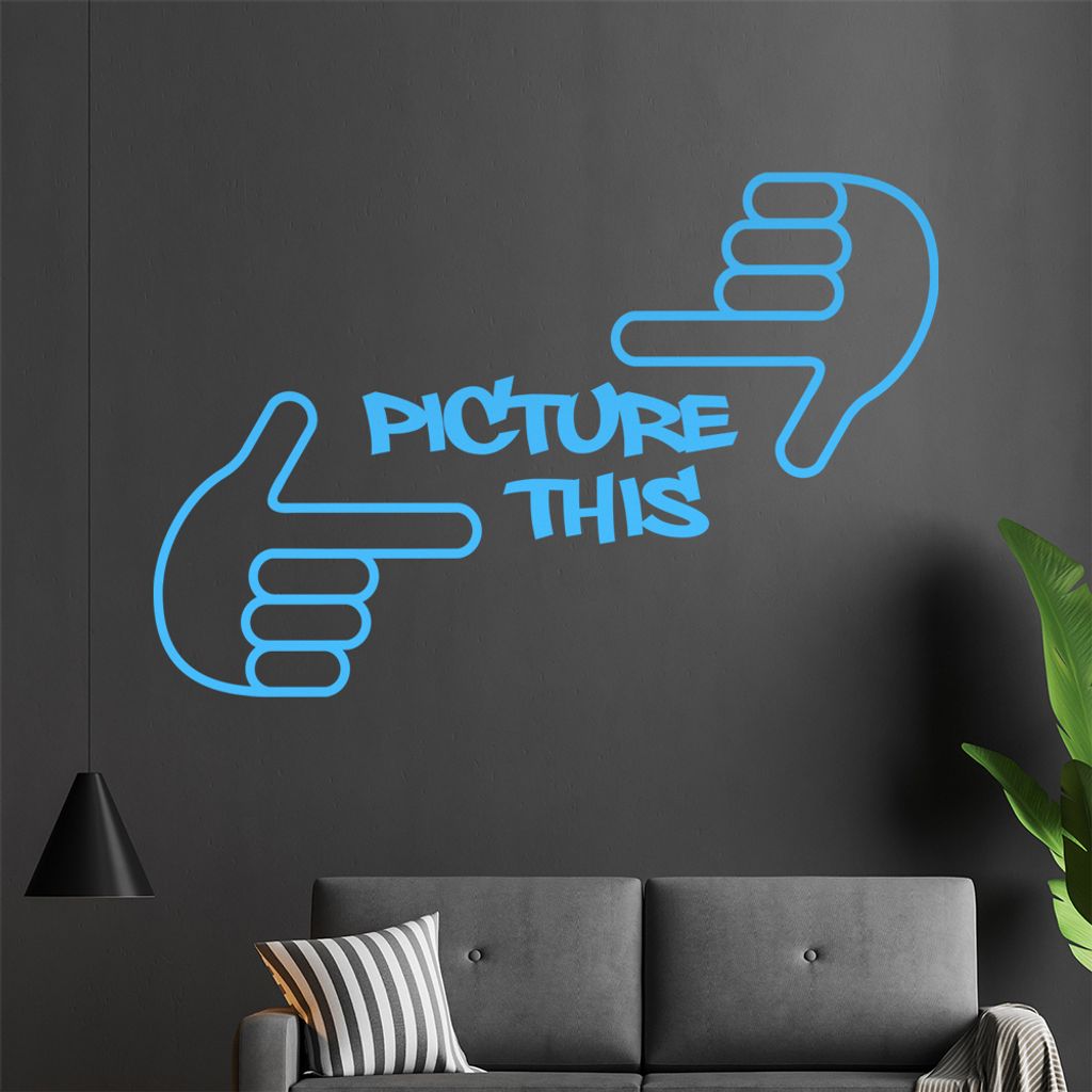 Picture this Wandtattoo in 6 Größen - Wandaufkleber Wall Sticker - Dekoration, Küche, Wohnzimmer, Schlafzimmer, Badezimmer