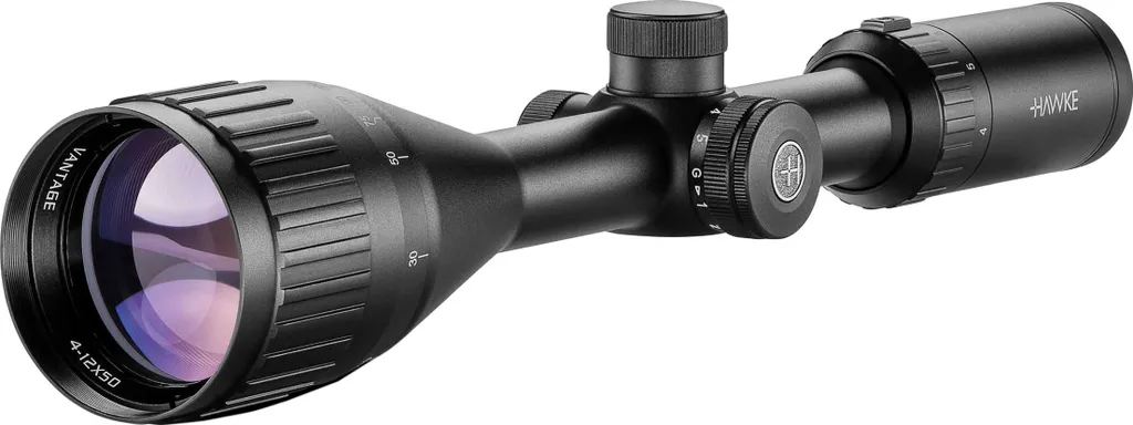 Lunette de tir 4-12x50 AO IR Hawke Vantage avec réticule Mil Dot lumineux