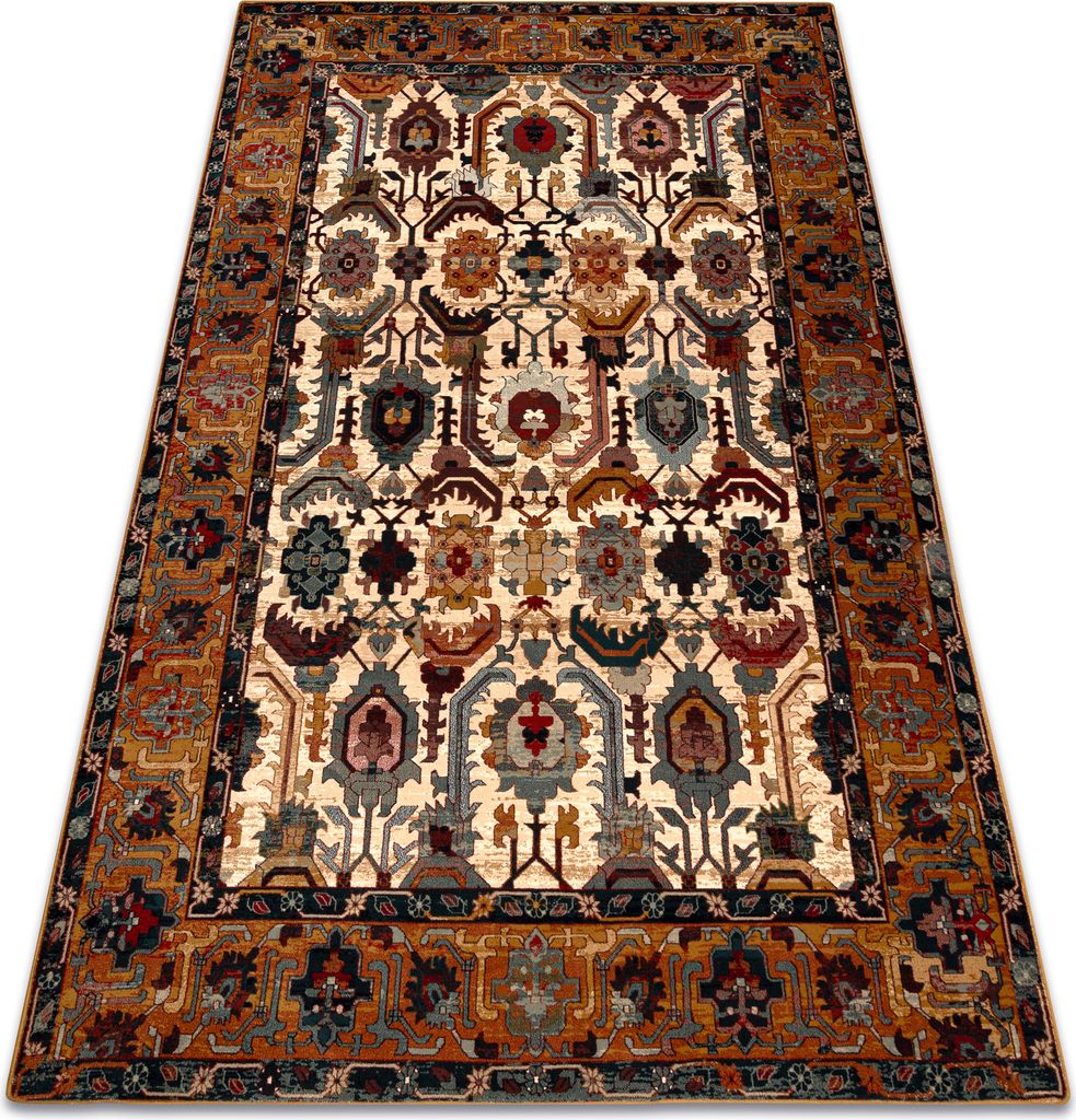 Wollteppich SUPERIOR OMAN orientalisch Rahmen rot Mehrfarben 200x300 cm