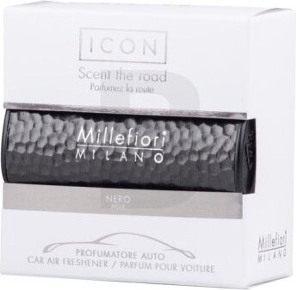 Millefiori Milano Icon Car Air Freshener Nero Metal