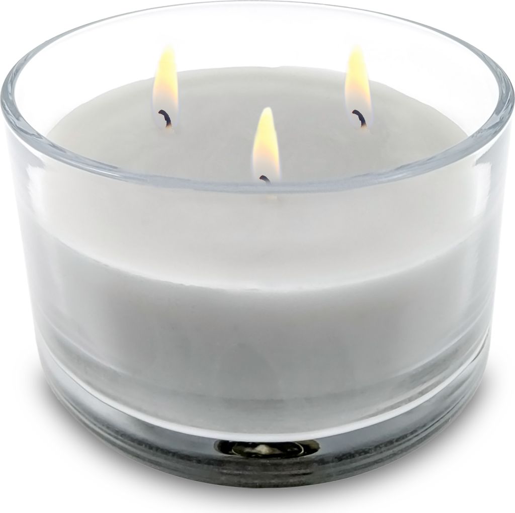 1.09 Candela a 3 stoppini in vetro - circa 13 x 8 cm - non Immagine del prodotto 