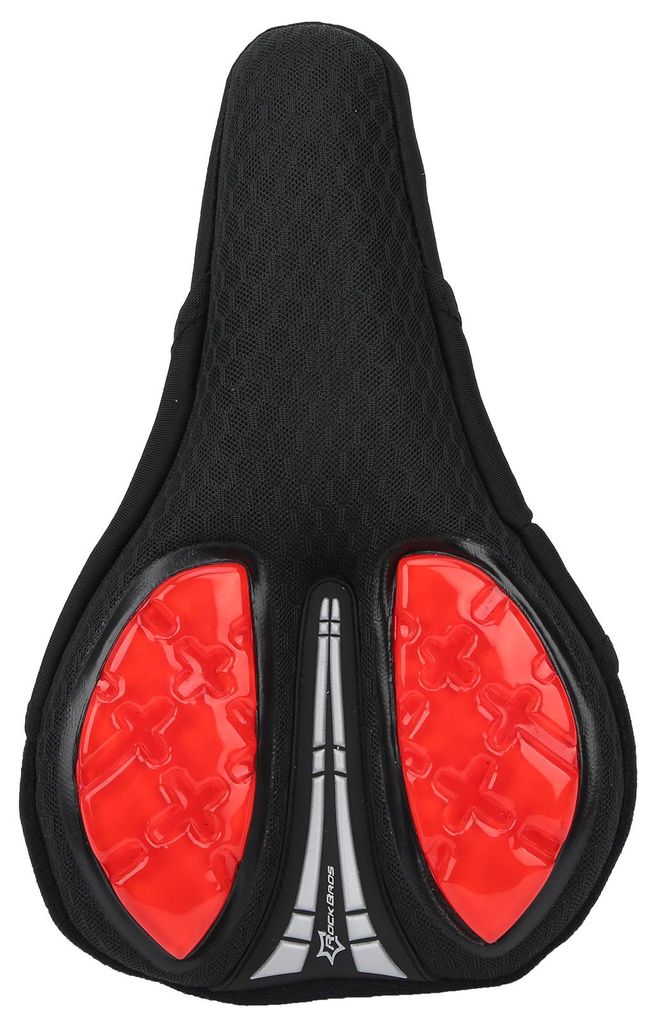 Thicken Silicone Bike Saddle Cover AntiSlip Breathable Bicycle Seat Cycling Accessory(Red )