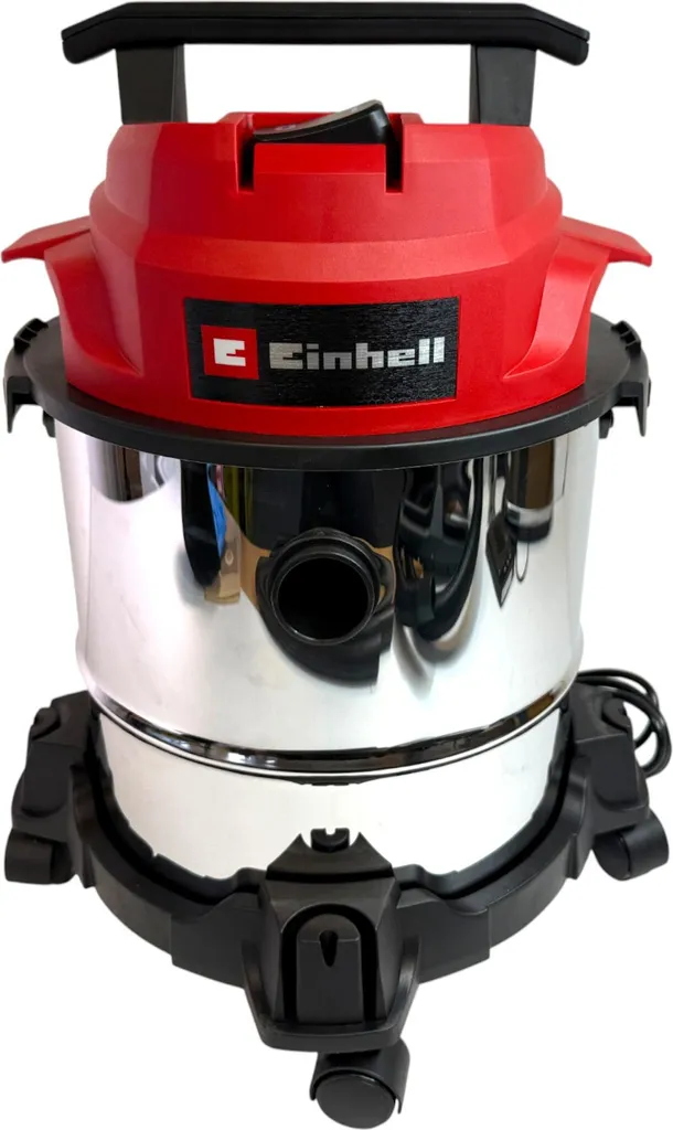 Aspirateur de chantier eau et poussière Einhell cuve inox 12 litres