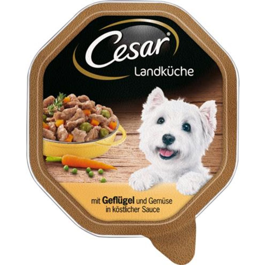 Cesar Schale Landküche mit Geflügel & Gemüse in köstlicher Sauce 150g
