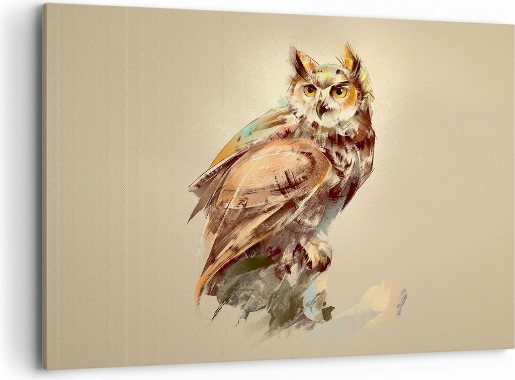 Bild auf Leinwand - Leinwandbild - Eule Vogel Natur - Produktbild 
