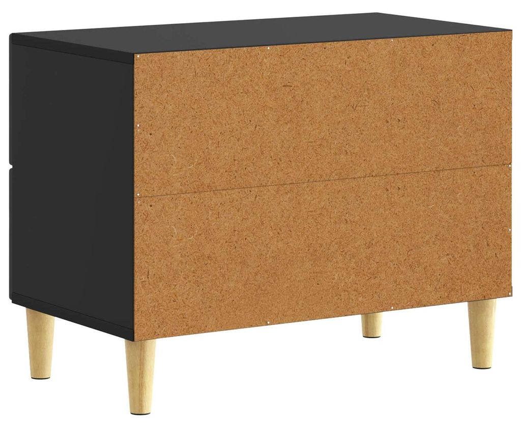 vidaXL Nachttisch Schwarz 62 x 34,5 x 48 cm Holzwerkstoff