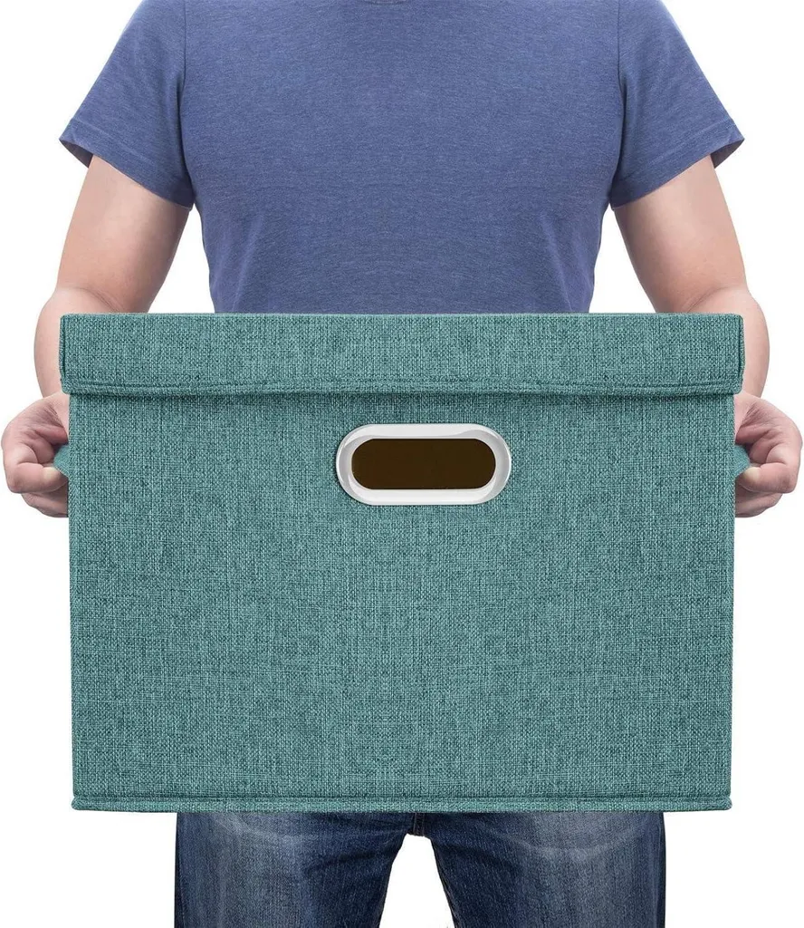 Lot de 5 Boîtes de Rangement avec Couvercle Aqua Deep 44x30x29 cm