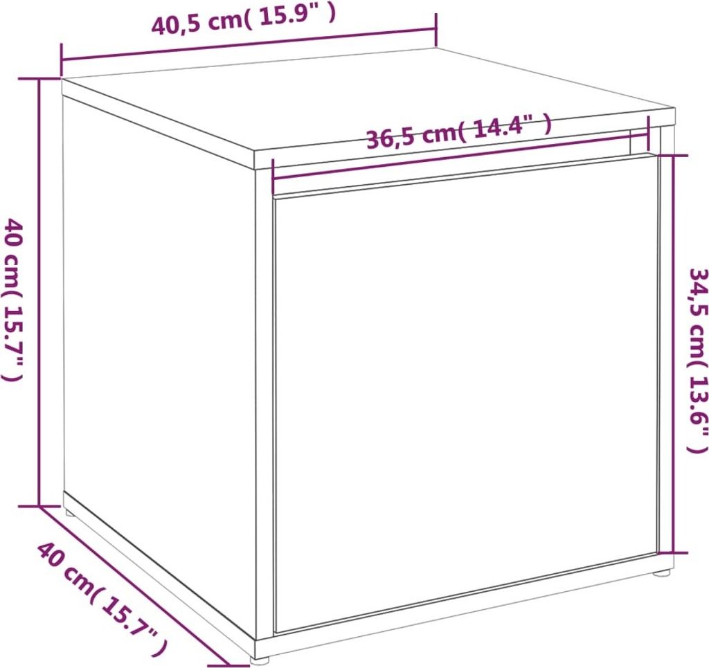 vidaXL Szafka z szufladami biała wysoki połysk 40,5x40x40 Zdjęcie produktu 7