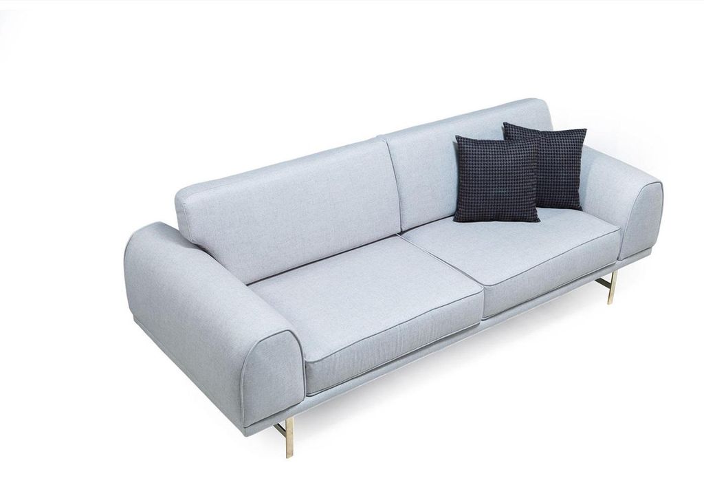 Schwarz-Weiße Couchgarnitur 3+3 Sitzer Stilvoller Einsitzer Sessel Sofas