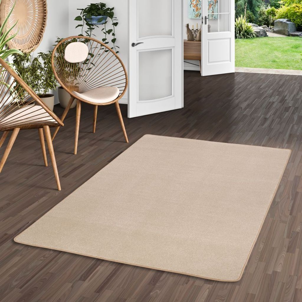 Velours Teppich Joy Beige, Größe:80x320 cm
