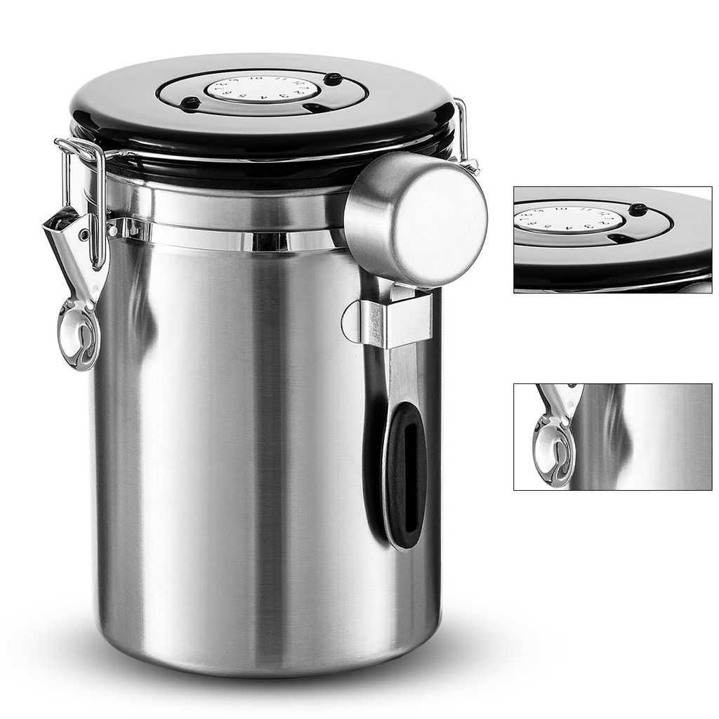 Kaffeedose Vakuum 1,8L aus Edelstahl kaffeedosen mit CO2 Produktbild 