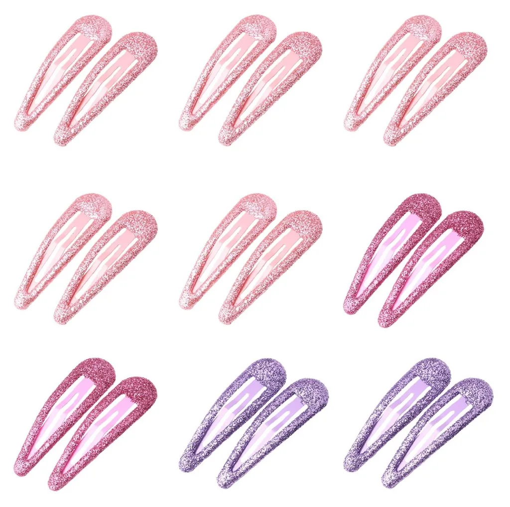 Accessoires cheveux : Barrettes clic-clac scintillantes et colorées x12