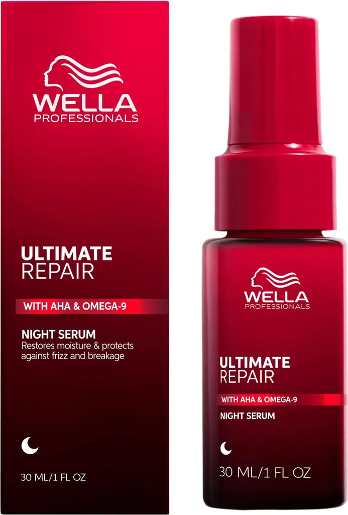 Sérum de Nuit Wella Ultimate Repair pour Cheveux Très Secs et Abîmés
