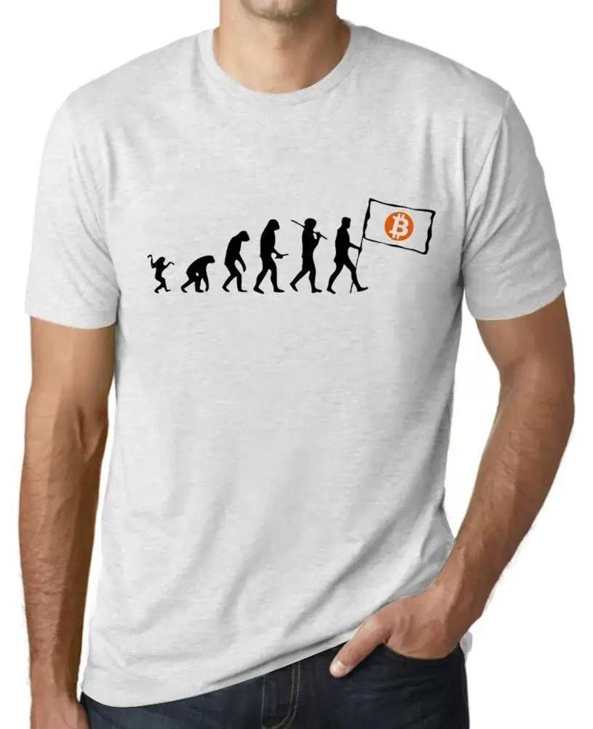 Herren Grafik T-Shirt Bitcoin Btc Revolution Hodl Crypto Öko-Verantwortlich Vintage Jahrgang Kurzarm Lustige Druck Geburtstag Geschenk Mann