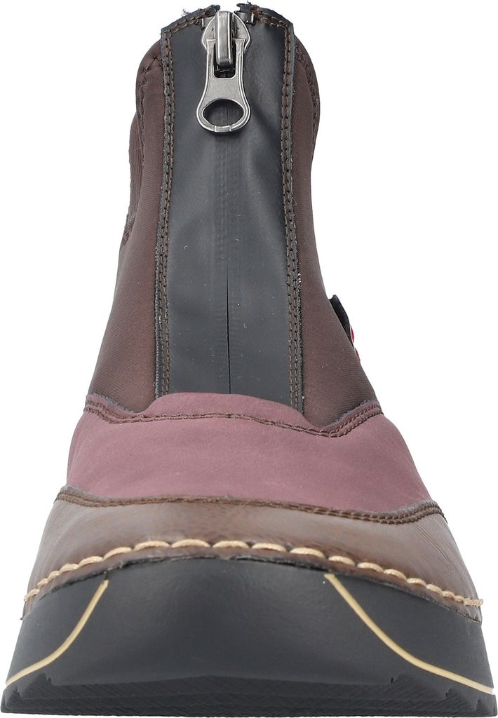Rieker Damen High Top Sneaker Reißverschluss Stiefelette 51550, Größe:38 EU, Farbe:Braun