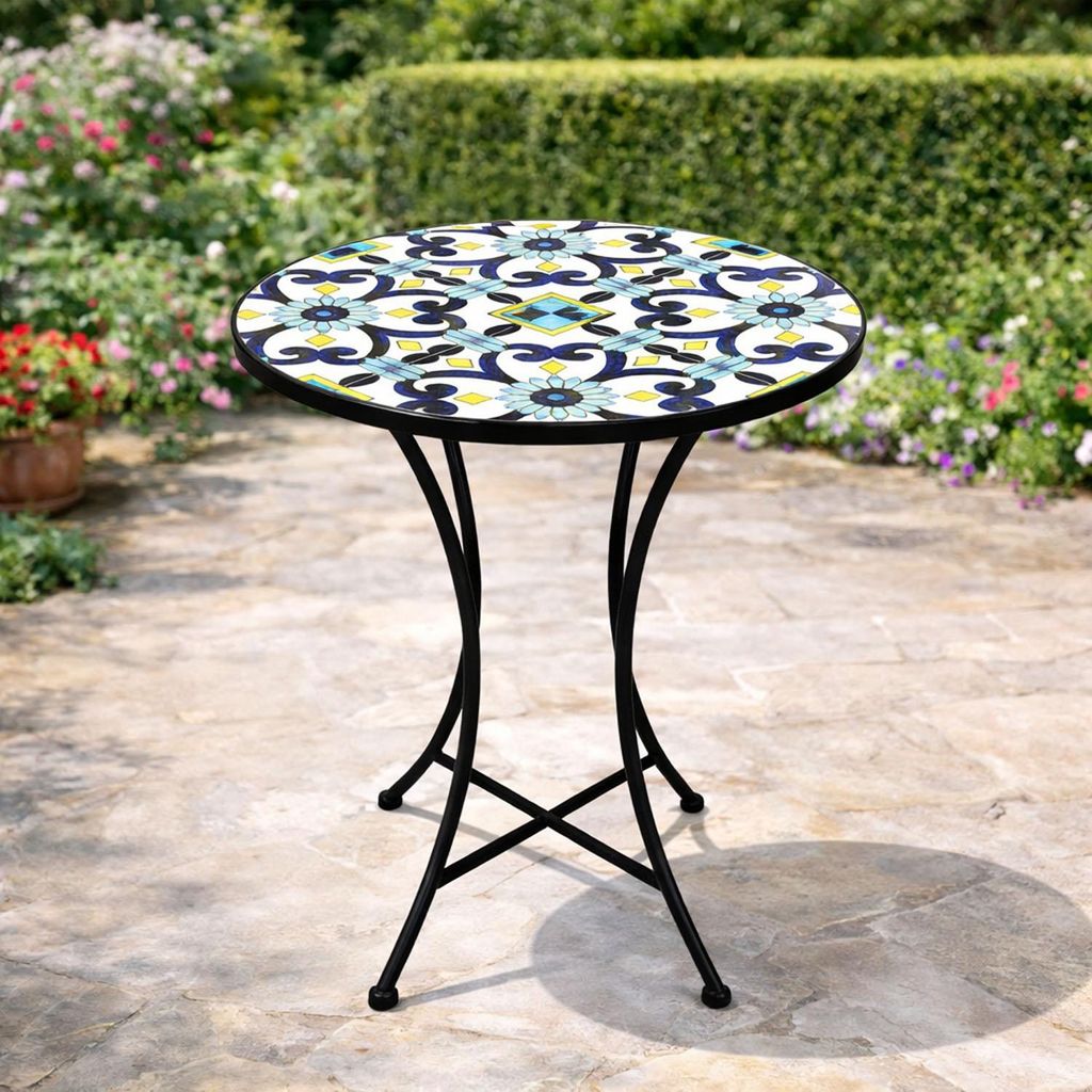 Mosaik Mosaiktisch Gartentisch Bistrotisch Tisch 60cm
