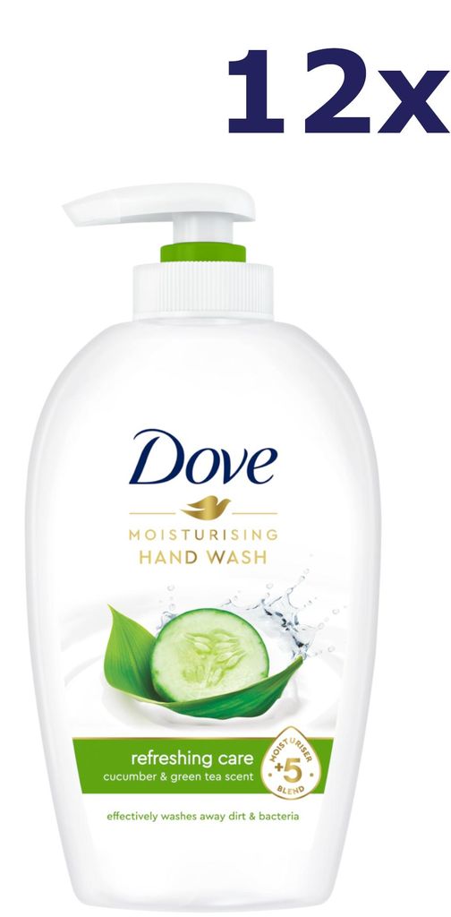 12x Dove Handzeep Pompje - Cucumber & Green Tea 250ML Produktbild 