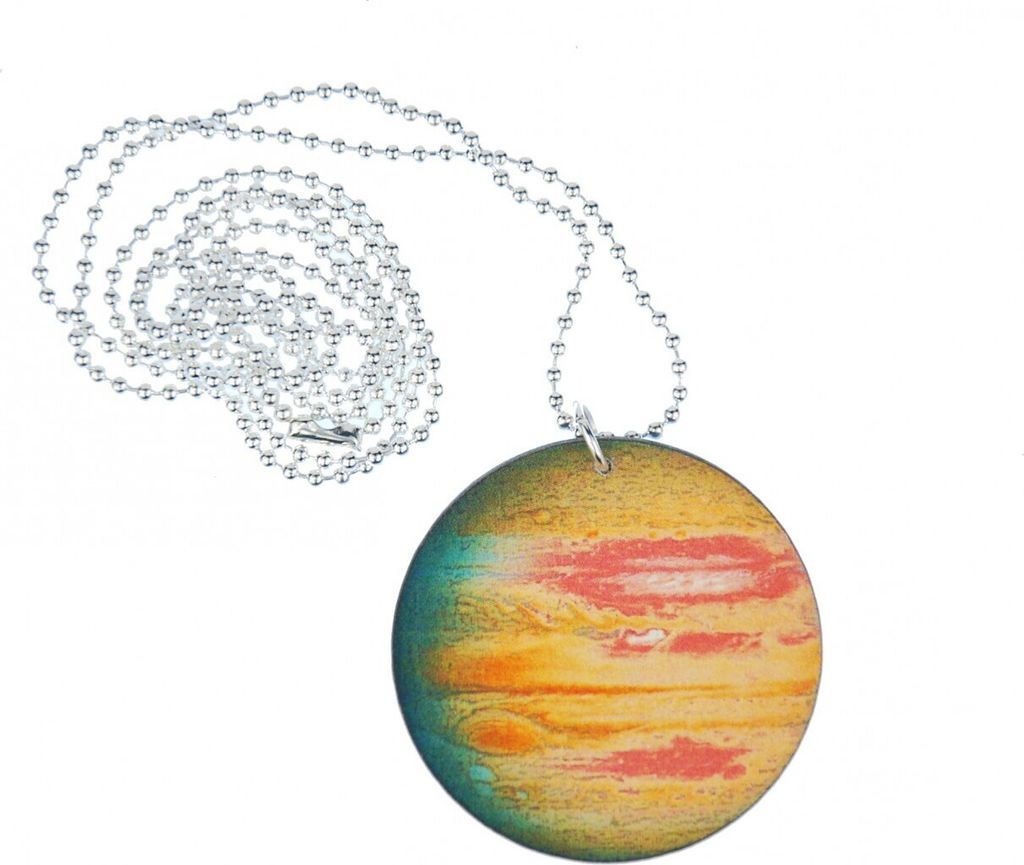 Planeten Kette Pluto Halskette Miniblings 80cm Sonnensystem Produktbild 