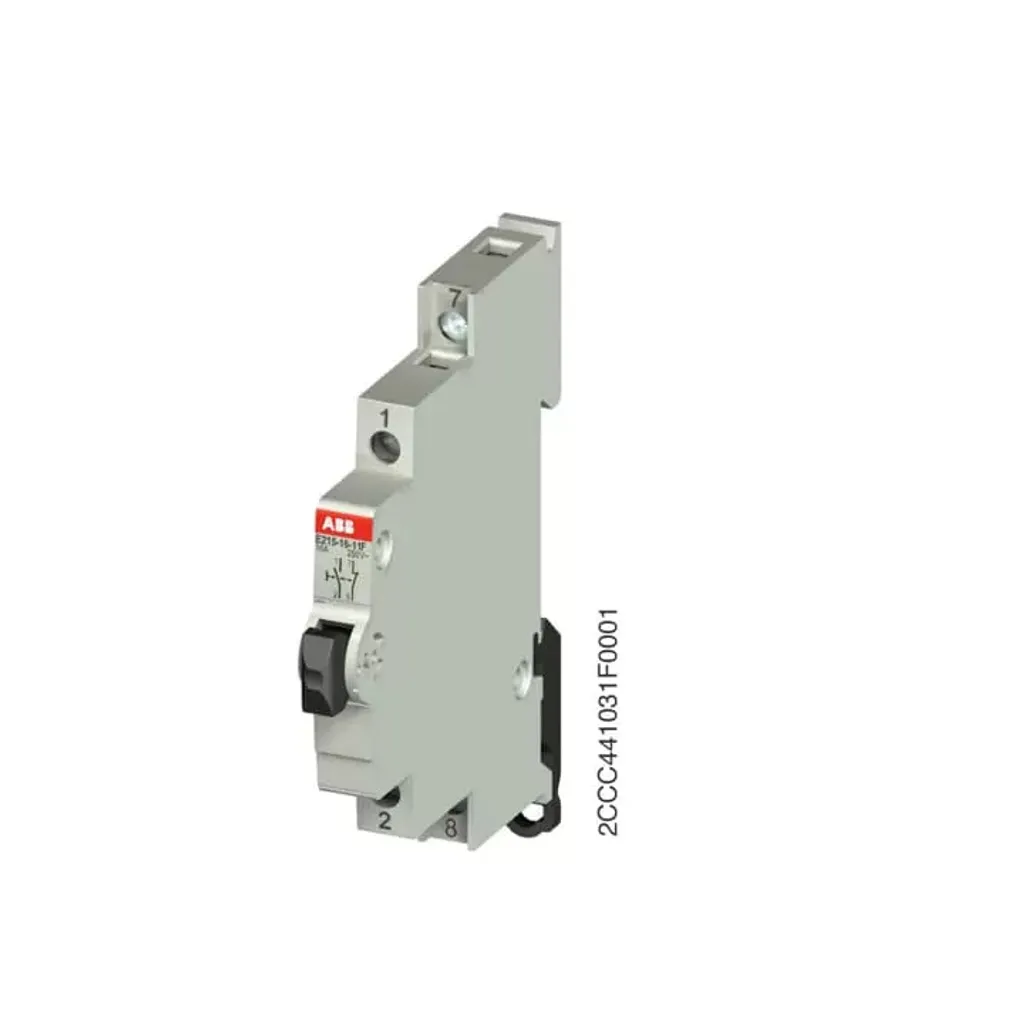 Bouton-poussoir ABB E215 compact 16A 1NO+1NC Noir Haute Performance