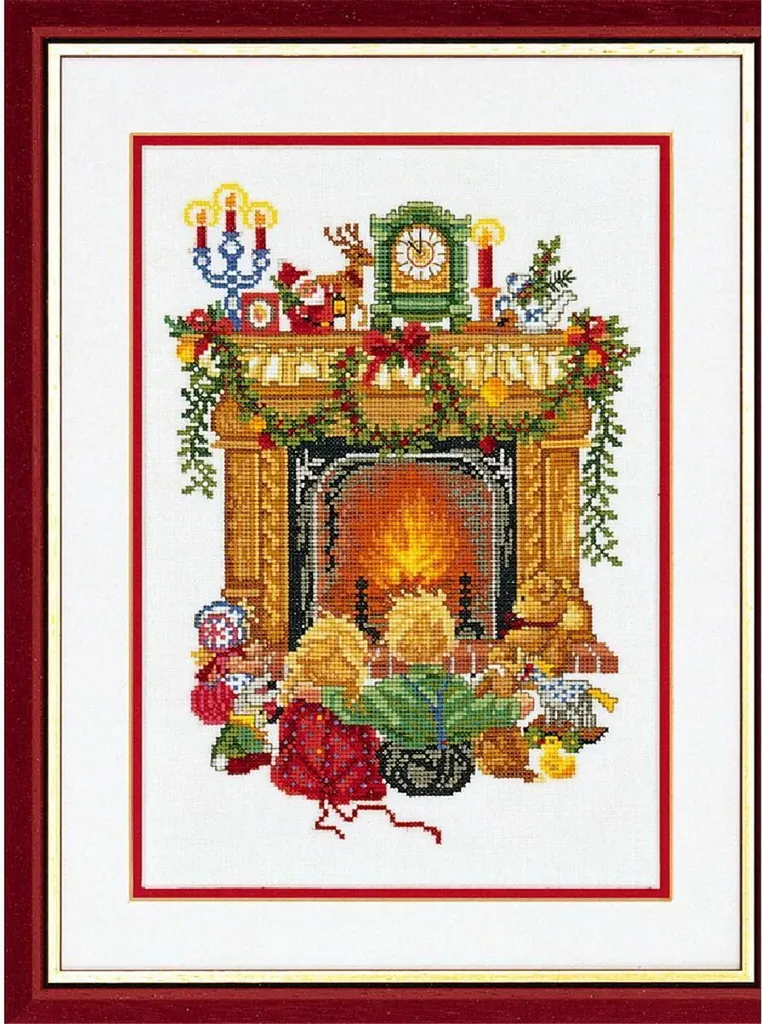 Réussir sa Broderie Fine : Kit Point de Croix Eva Rosenstand 30x40 Lin
