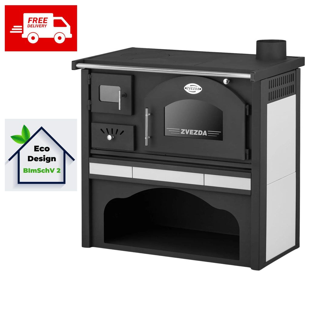 Küchenofen / Küchenhexe mit Backofen und Kochplatte Zvezda, Modell Classic GFS Keramik, Leistung 5.9 kW