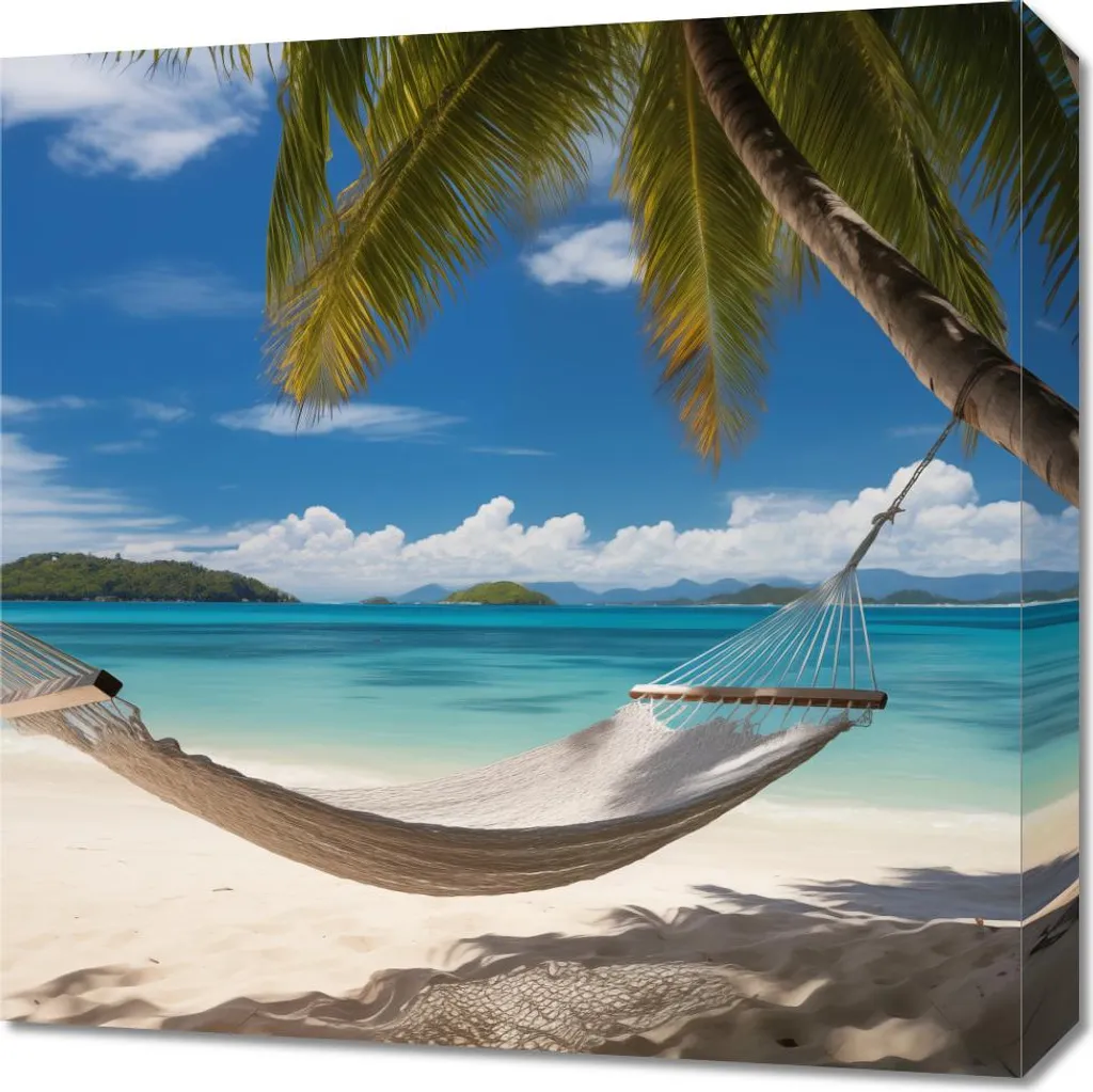 Quadro Evasione Artistica 50x50 Fuga Paradisiaca - Arredo Moderno Casa