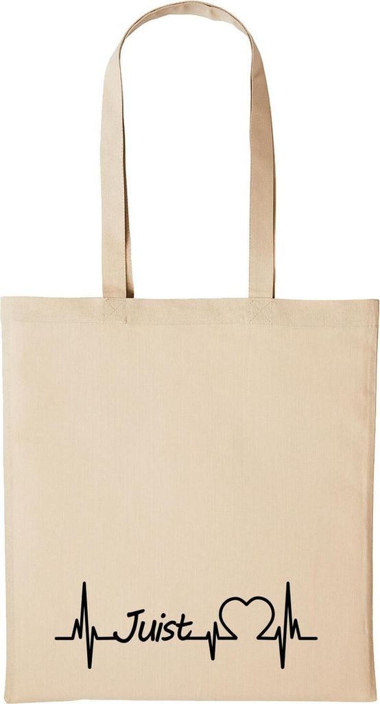 Huuraa Baumwollbeutel Juist Geschenk Einkaufstasche Natural 10 Liter Baumwolle Juist Accessoire