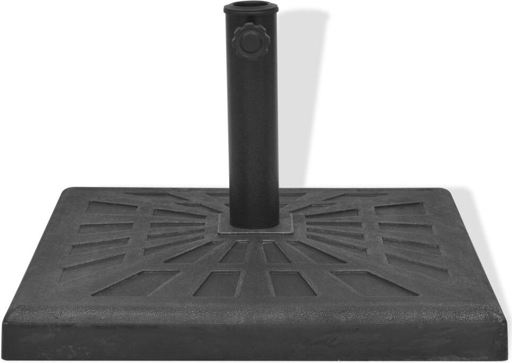 vidaXL Supporto per ombrellone in resina quadrato nero 19 Immagine del prodotto 