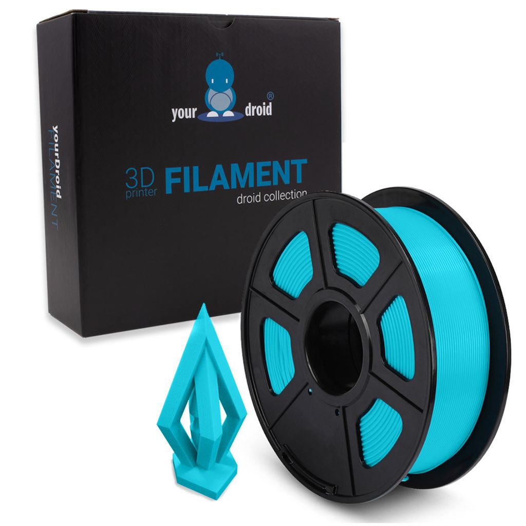 yourDroid PLA PLUS Filament Cyan 1.75mm 1kg