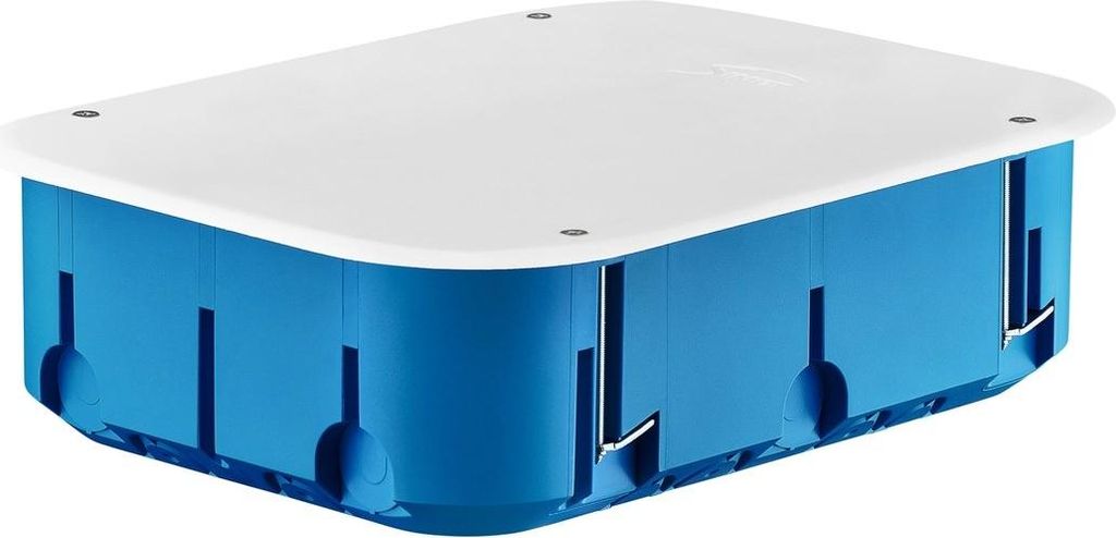 Multibox2 Installationsdose für Hohlwände - sechspolig FI6x60 mit Deckel, blau, P6x60DP
