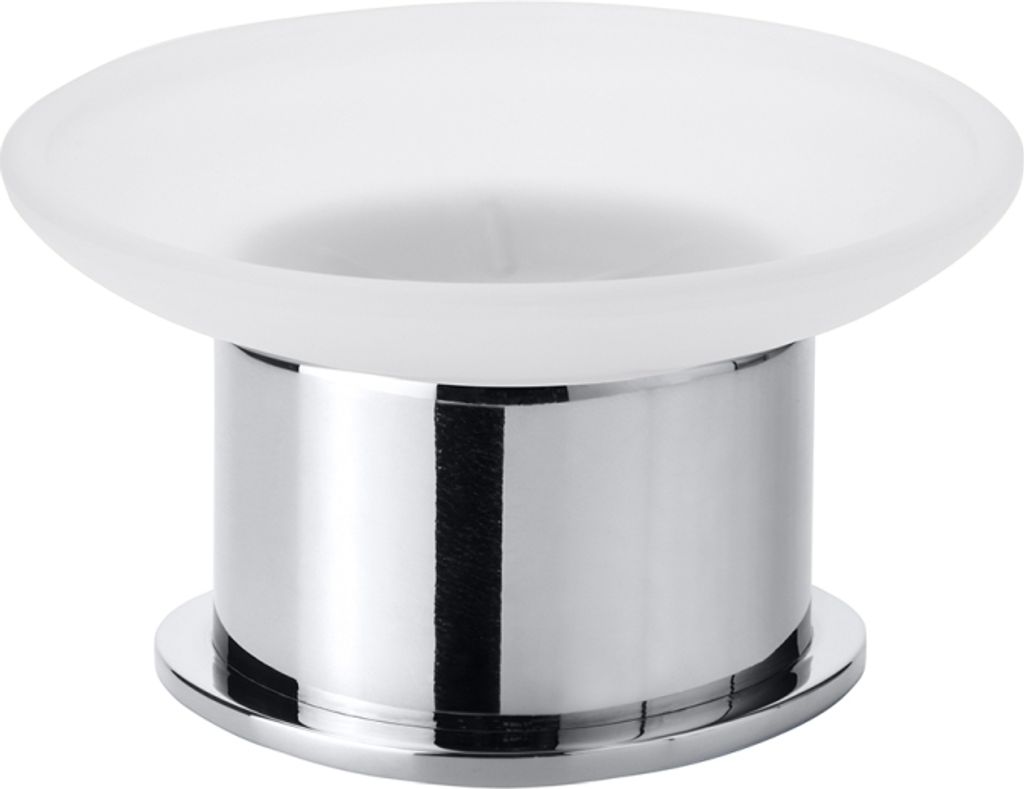 BOMEGA Glasseifenkorb frei stehend Messing Chrom poliert 110x60x110 mm für Bad & Küche >> freistehend anwendbar