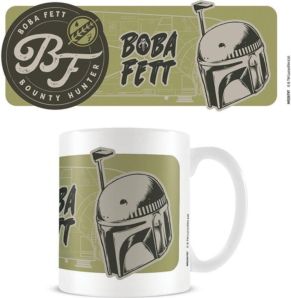 Star Wars: The Book Of Boba Fett - Kaffeebecher "Technical" PM9047 (Einheitsgröße) (Weiß/Grün)
