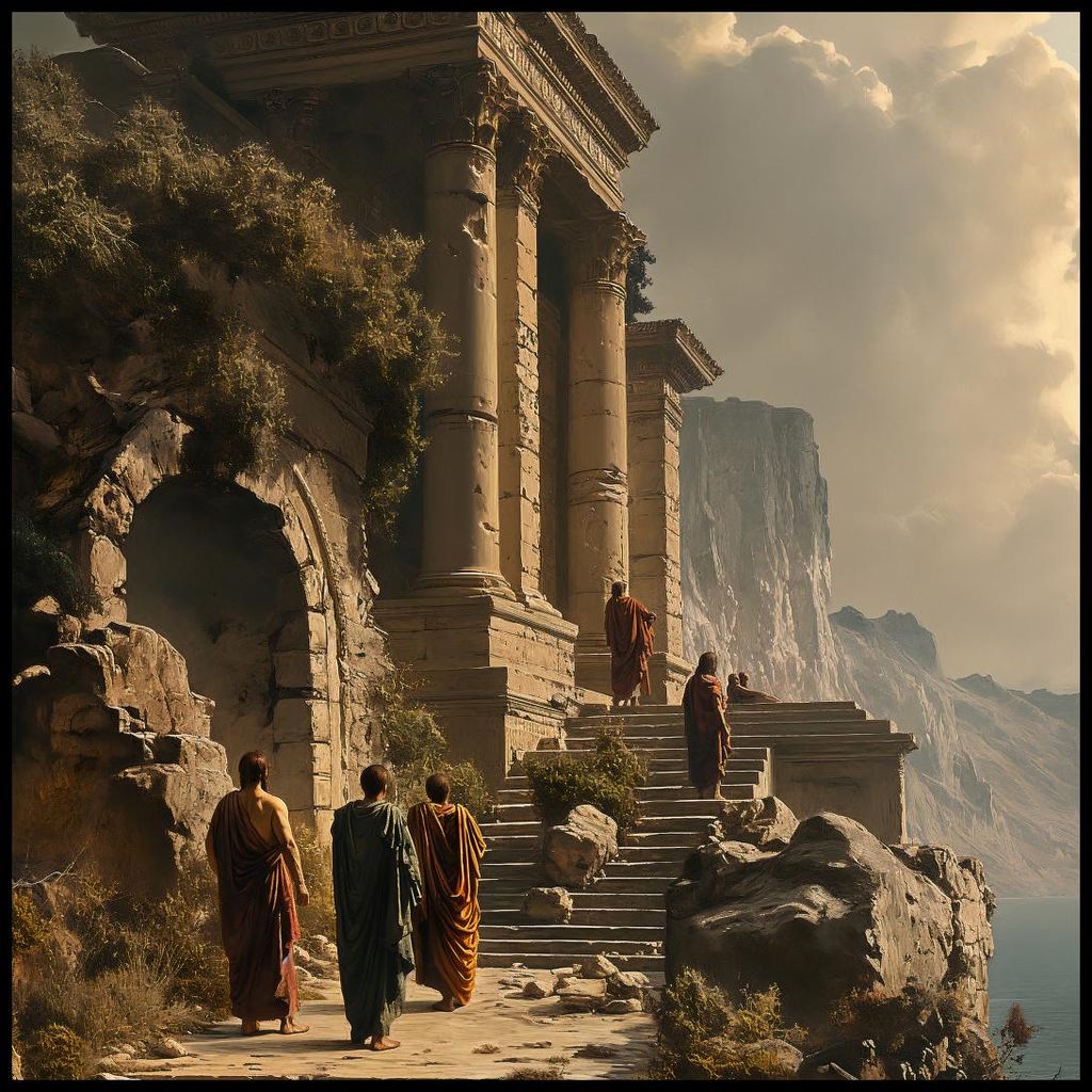 Plakat 90x90cm Tempel der Weisheit