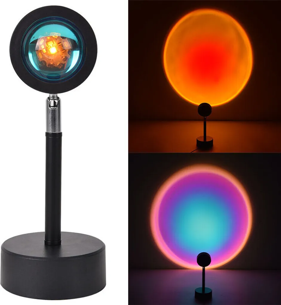 Idee Regalo: Proiettore Arcobaleno Tramonto LED - Lampada Party Tipo A