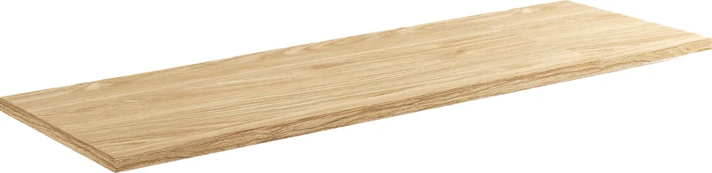 Plateau de salle de bain 140cm chêne naturel pour lavabo à poser
